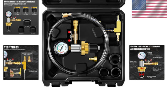 Professional Coolant Filling Tool Kit - Pneumatic System for Rapid Radiator Care
