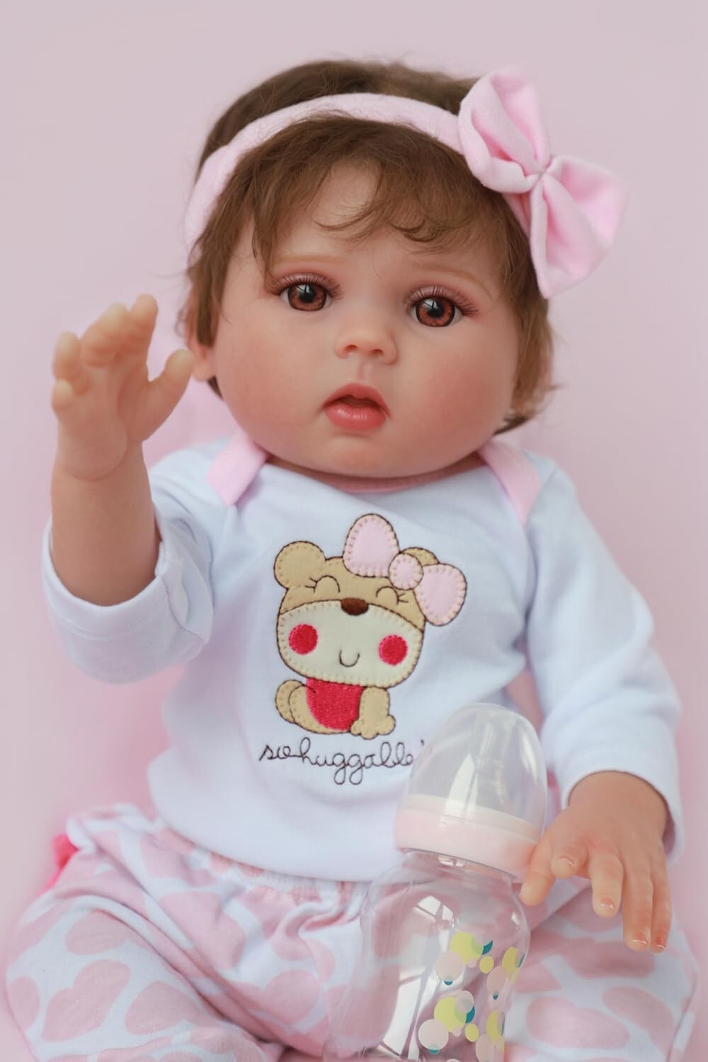 Cute 18-Inch Reborn Baby Girl Lucy - Real Life Silicone Doll in Luxury Gift Box