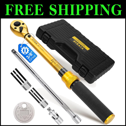 High-Precision Torque Wrench 10-45 ft-lbs with Dual Magnetic Spark Plug Sockets