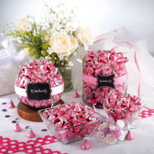 Load image into Gallery viewer, Individually Wrapped KISSES Milk Chocolate Candy in Elegant Pink Foils - 60 oz