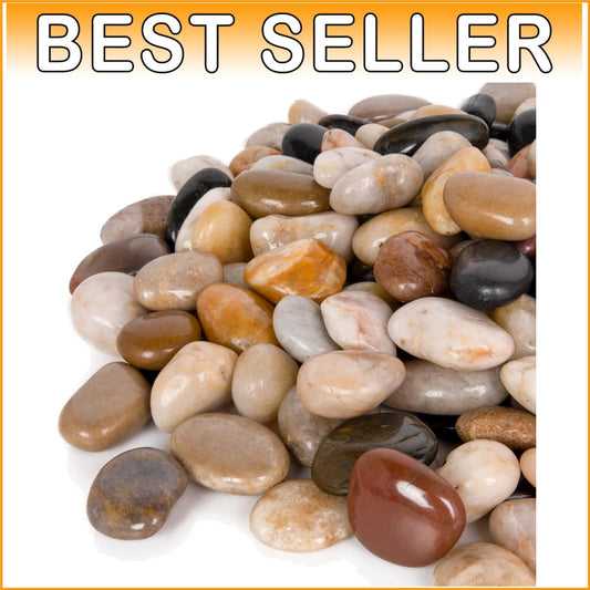 Natural 30 lb Polished Pebbles - Ideal for Drainage and Aesthetic in Any Garden