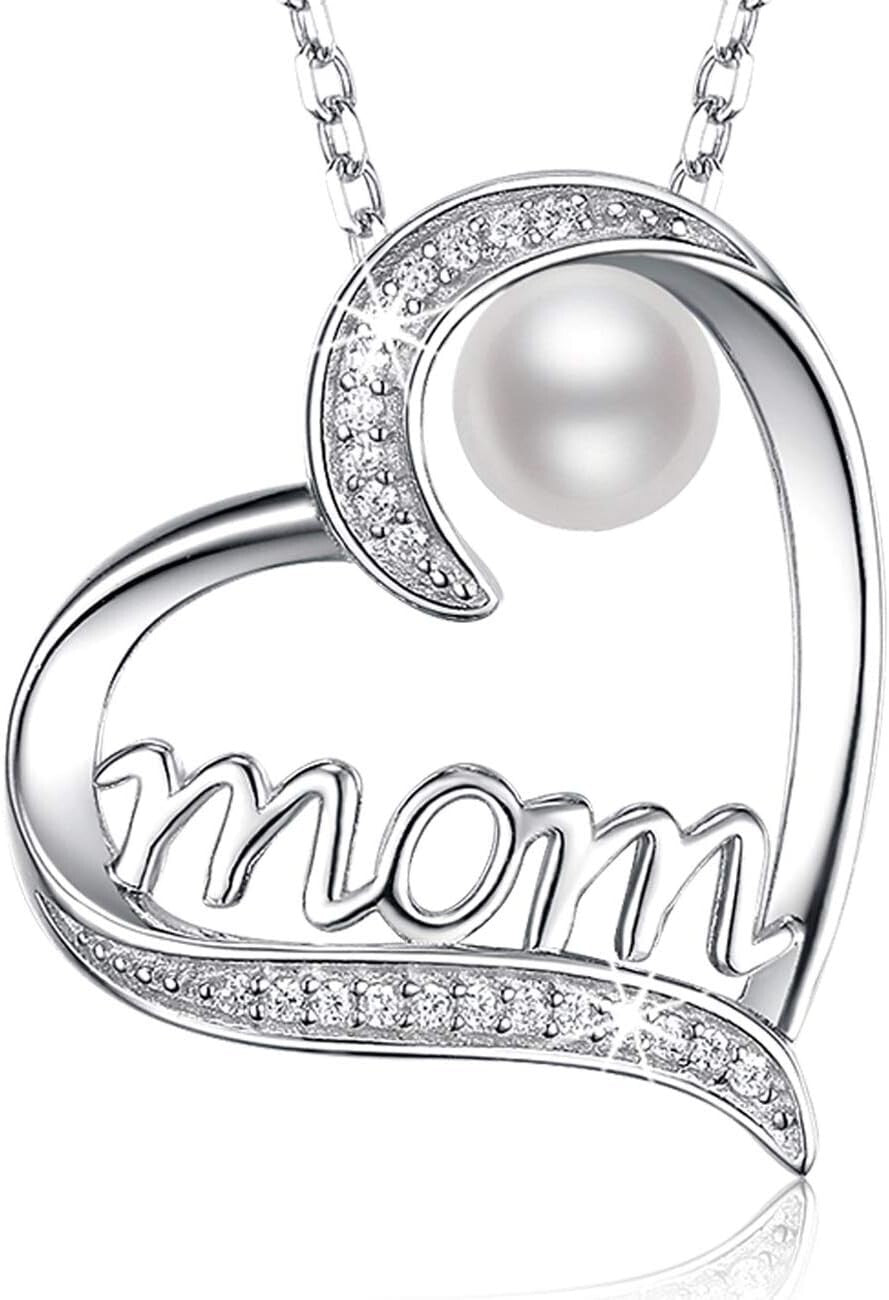 Elegant 925 Sterling Silver Birthstone Heart Pendant Necklace for Women