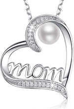 Load image into Gallery viewer, Elegant 925 Sterling Silver Birthstone Heart Pendant Necklace for Women