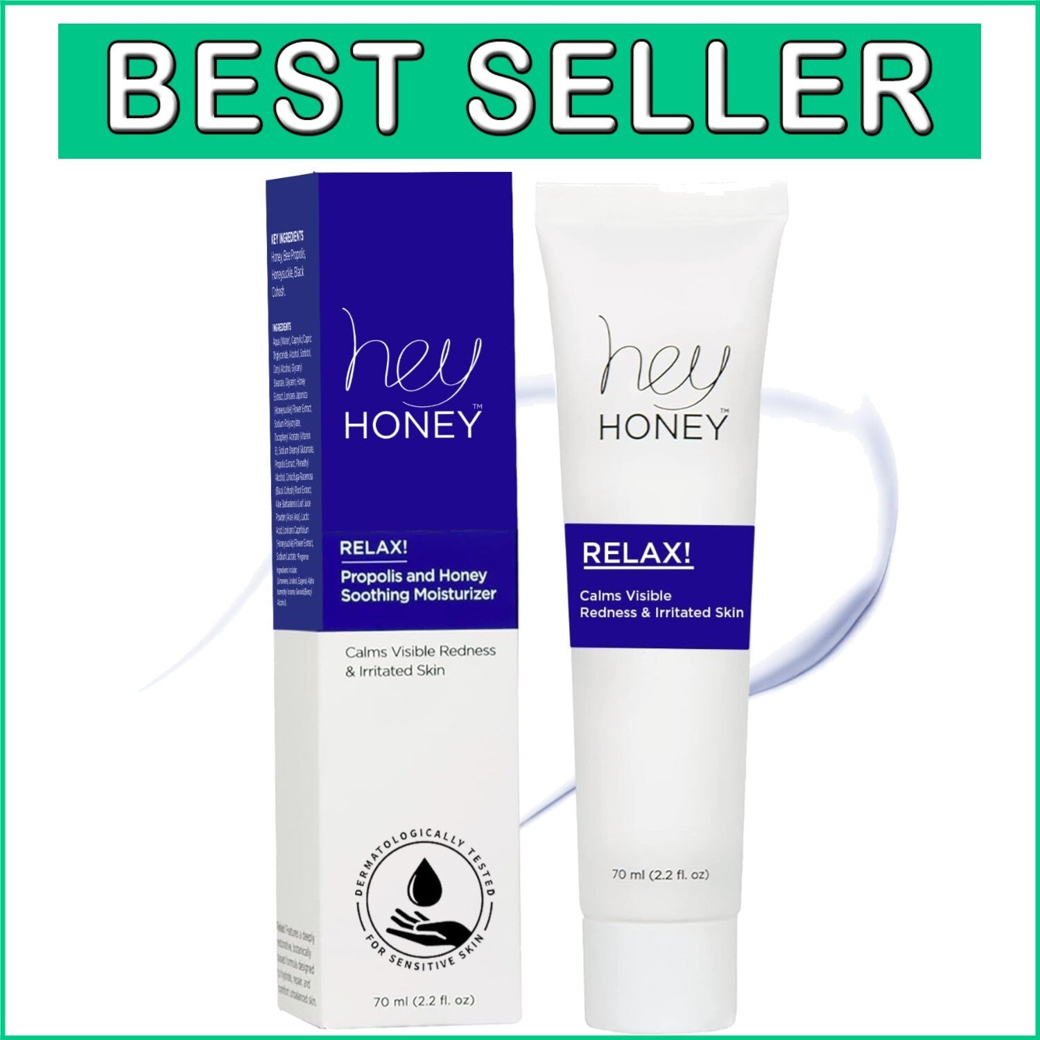 Sensitive Skin Redness Relief Lotion - Fast-Acting, Hypoallergenic & Non-Greasy