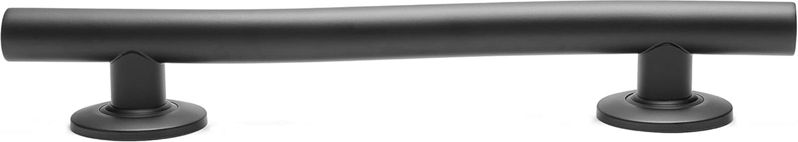 18'' ADA Compliant Wave-Shaped Grab Bar in Matte Black - 500 lbs Support