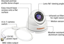 Load image into Gallery viewer, 1080P Metal Dome Security Camera for DVR with 96° Wide Angle &amp; Waterproof Design