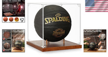 Load image into Gallery viewer, Versatile 10-Inch Acrylic Display Case for Autographed Basketball Memorabilia