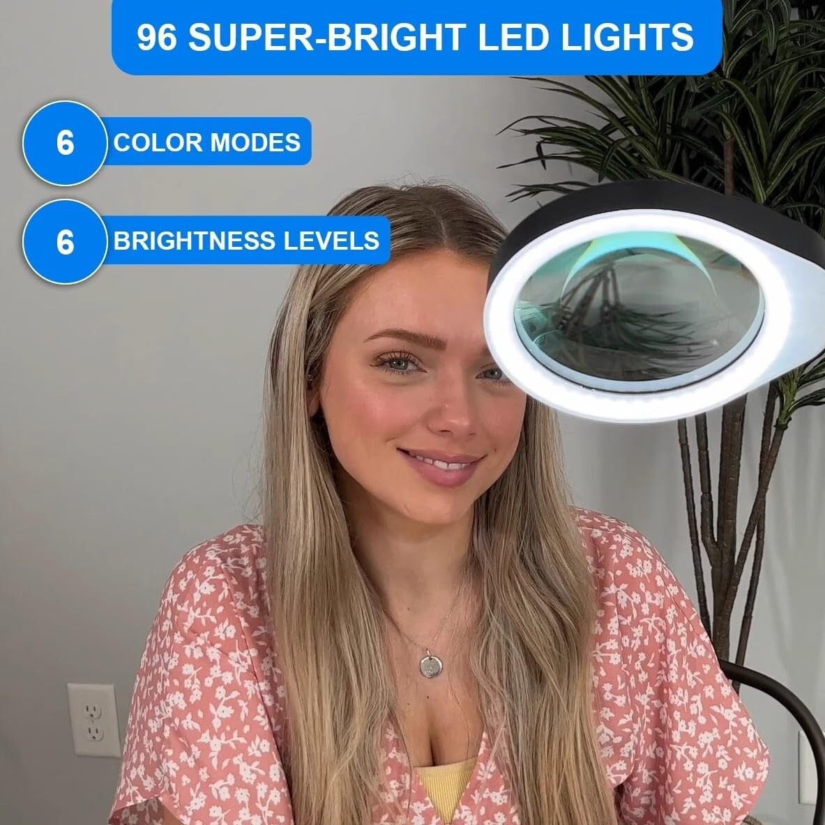 Versatile 2-in-1 10X Magnifying Lamp - Ideal for Sewing, Crafting, and Reading