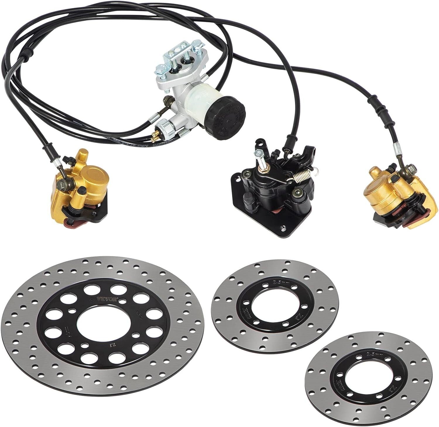 Easy Install Go Kart Hydraulic Brake Kit - Reliable Performance for 150cc Models
