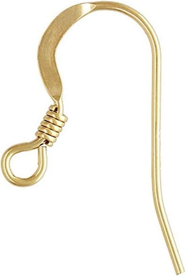 Elegant 18k Yellow Gold Plated Earring Hooks - 50pcs Heavy Duty Sterling Silver