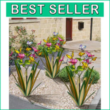 Load image into Gallery viewer, Light Green Rustic Metal Butterfly Statues - Waterproof Outdoor Garden Art