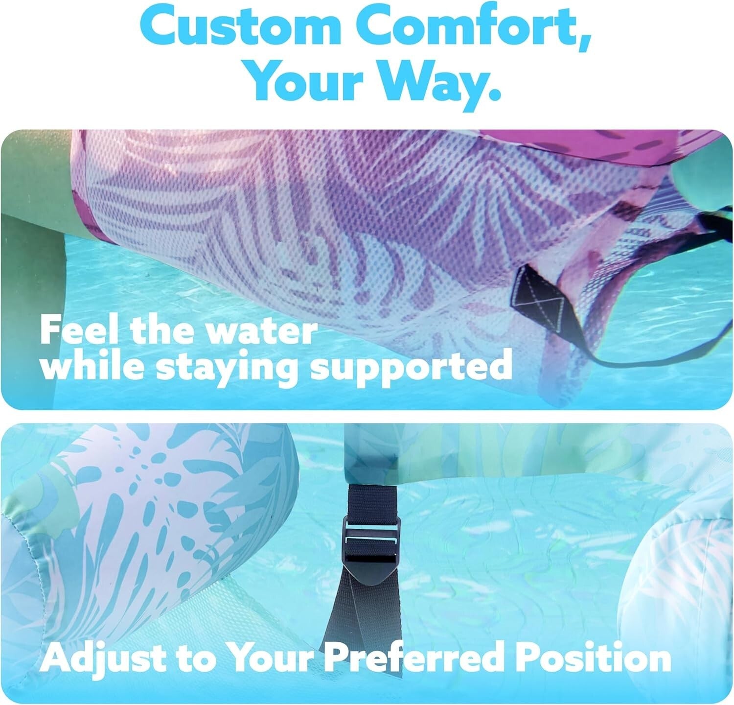 Adult Inflatable Lounge Chairs - 2 Pack, Tropical Pool Floats in Bright Colors