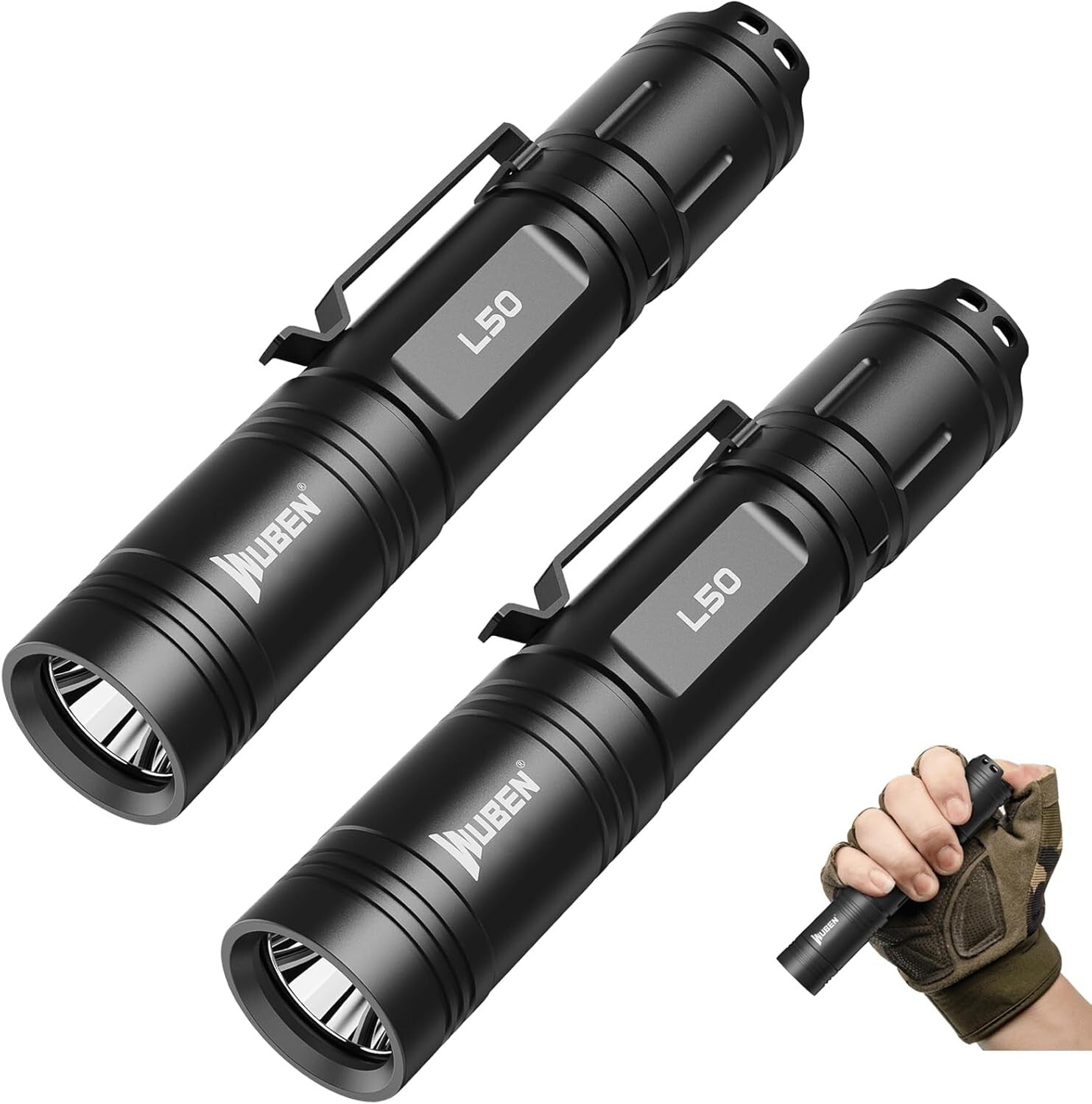 Compact 1200 Lumens LED Flashlight, 5 Lighting Modes & Long Runtime for Outdoors