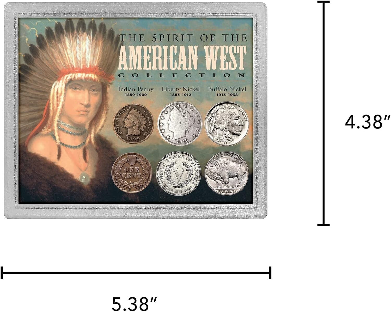 Spirit of The American West Penny & Nickel Coin Collection with Acrylic Case