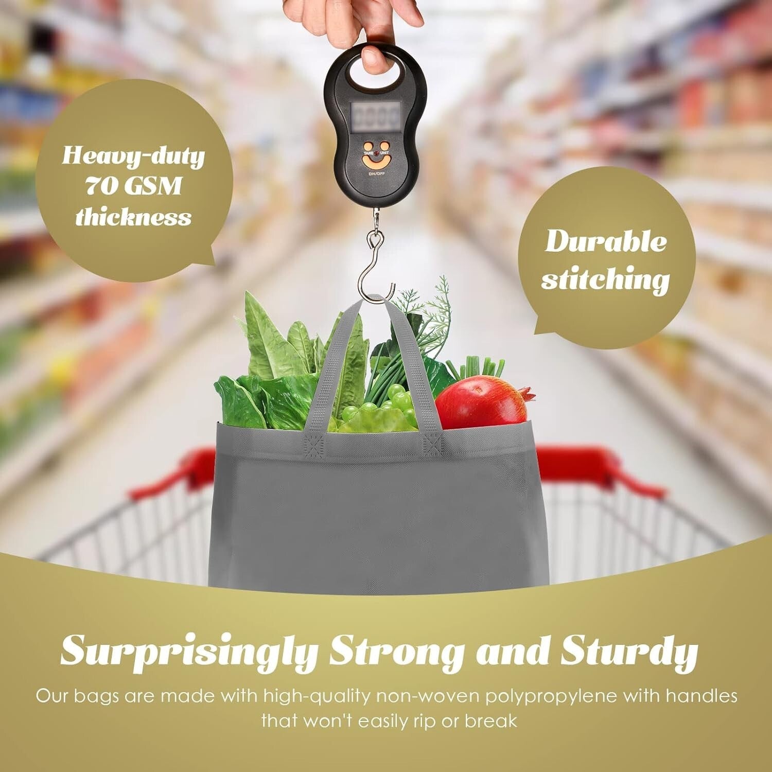 Foldable & Lightweight Non-Woven Tote Bags - 100 Pack for Gifts and Storage