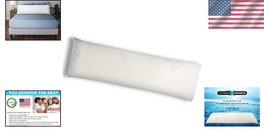 Adjustable Shredded Memory Foam Body Pillow - Allergy-Friendly & Firm Support