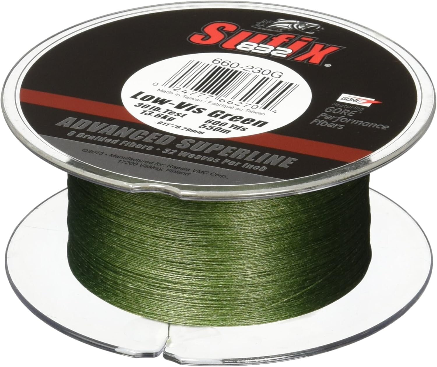 832 Braid Fishing Line - 600 Yards of Low-Vis Green, 20 lb Ultimate Strength