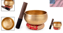 Load image into Gallery viewer, Authentic 6 Inch Tibetan Singing Bowl Set – Ideal for Beginners, Yoga &amp; Medit...