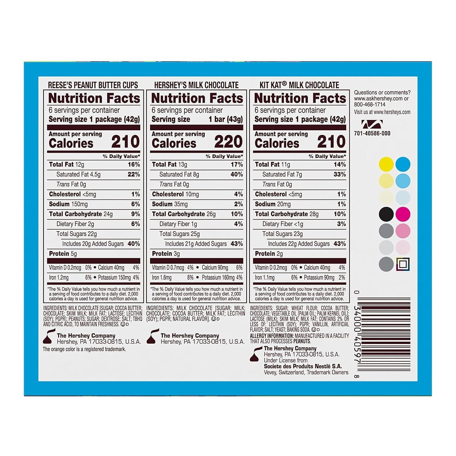 18-Count KIT KAT and REESE'S Assorted Milk Chocolate - Perfect for Sharing