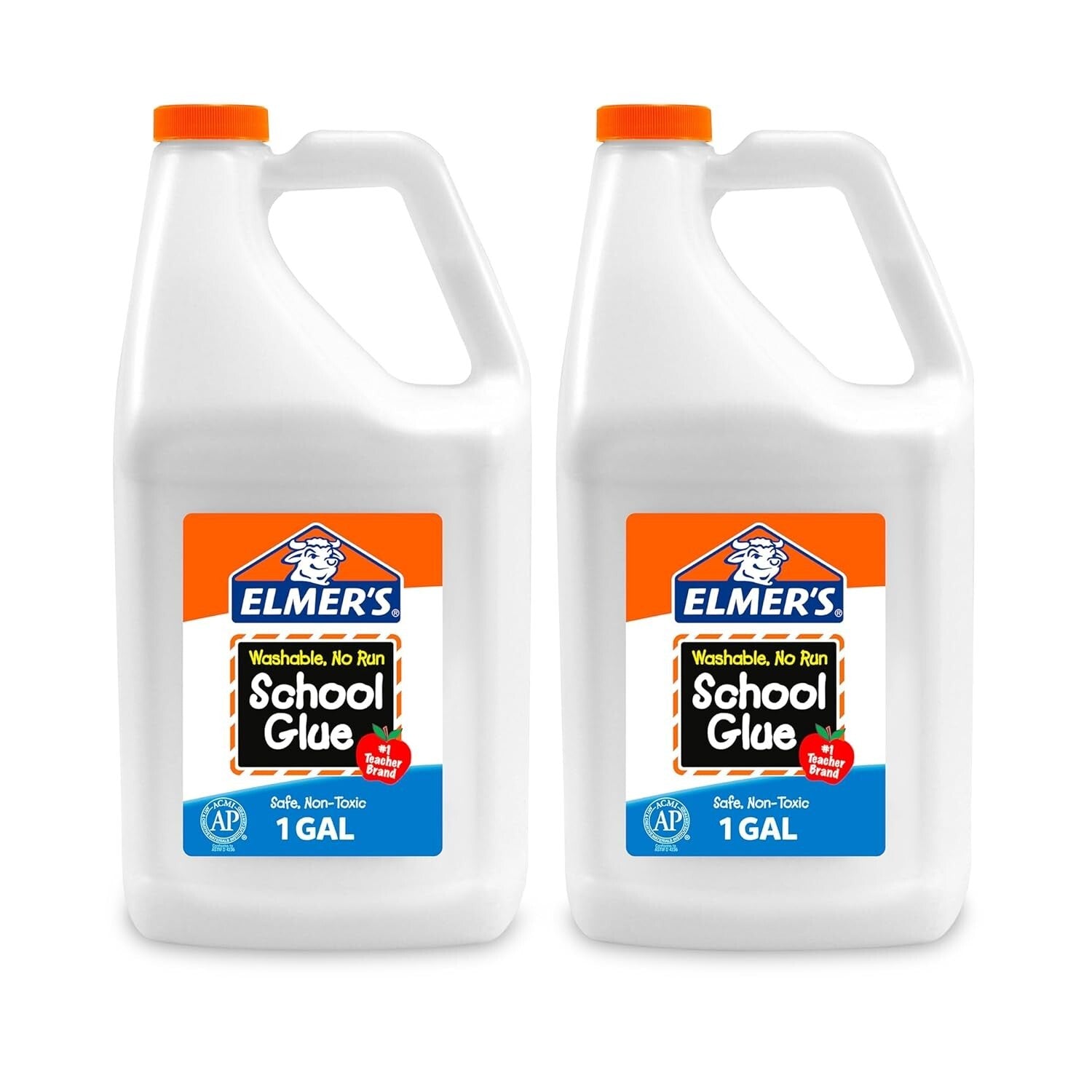 Elmer's Washable School Glue, 2-Pack Gallon Size for Creative Slime & Projects