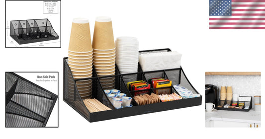 Stylish 2-Tier Condiment Organizer - 11 Compartments for Efficient Storage