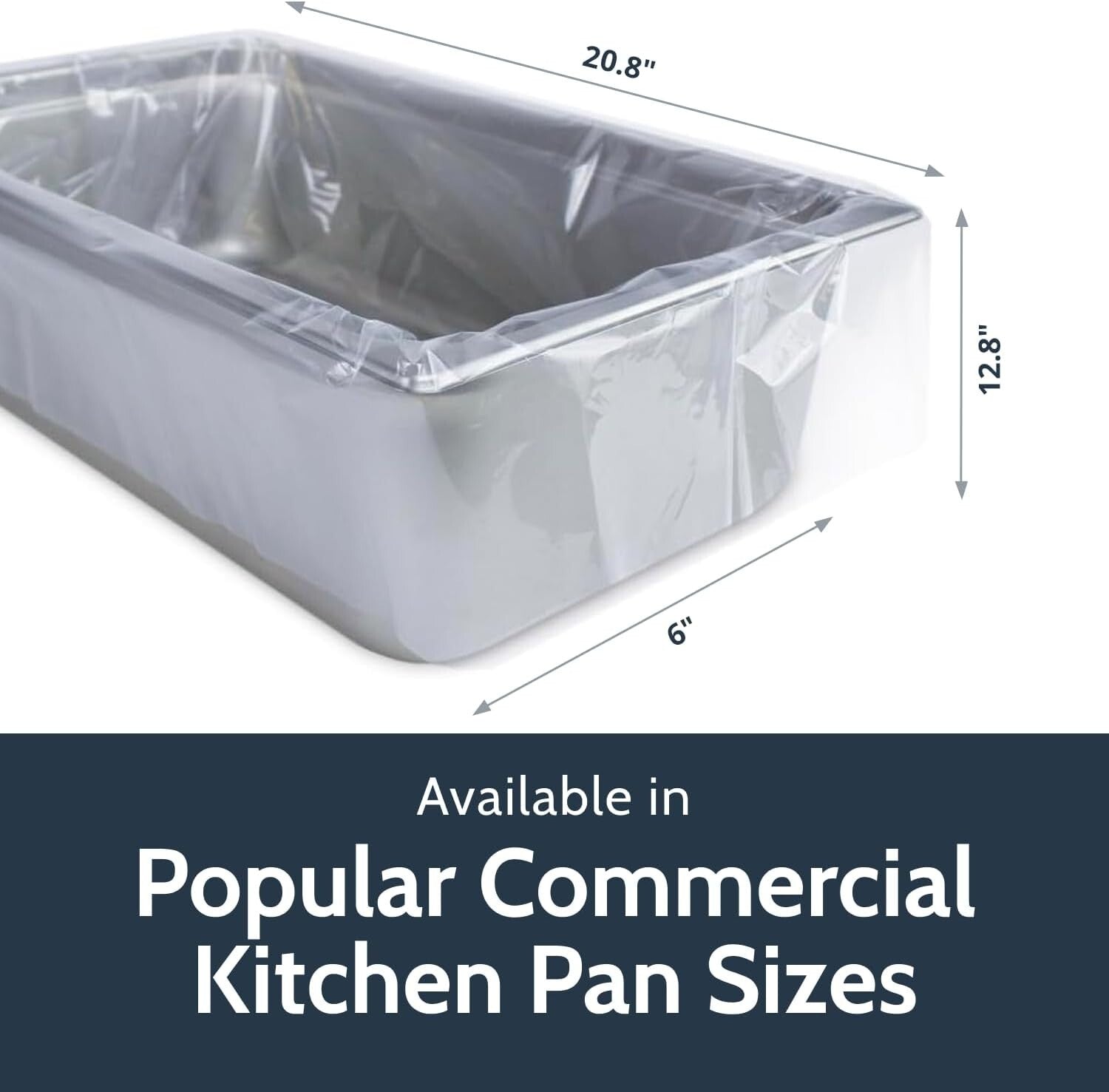 Efficient Cleanup with 100 Count Clear Pan Liners - Commercial Kitchen Must-Have