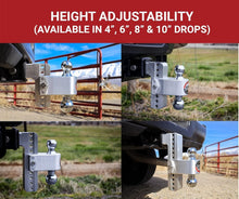 Load image into Gallery viewer, USA-Made Adjustable Trailer Hitch with Easy Turnover Tow Balls - 18,500 lbs