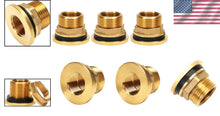 Load image into Gallery viewer, Pack of 5 Brass Bulkhead Fittings - 3/4" NPT Female x 1" Male for Water Tanks