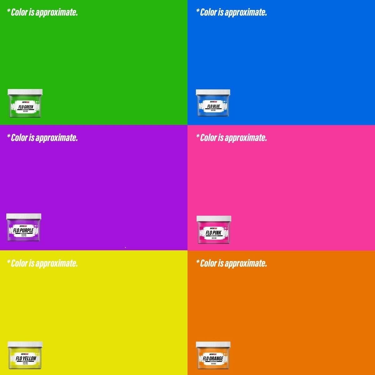 8 oz. Vibrant Fluorescent Plastisol Ink Kit - Durable for Any Fabric Surface