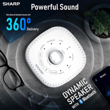 Load image into Gallery viewer, Digital Alarm Clock &amp; Bluetooth Speaker with White LED – Peaceful Sleep Sounds