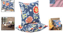 Load image into Gallery viewer, Vibrant 2-Pack 18-Inch Water-Resistant Floral Pillows for Cozy Outdoor Living
