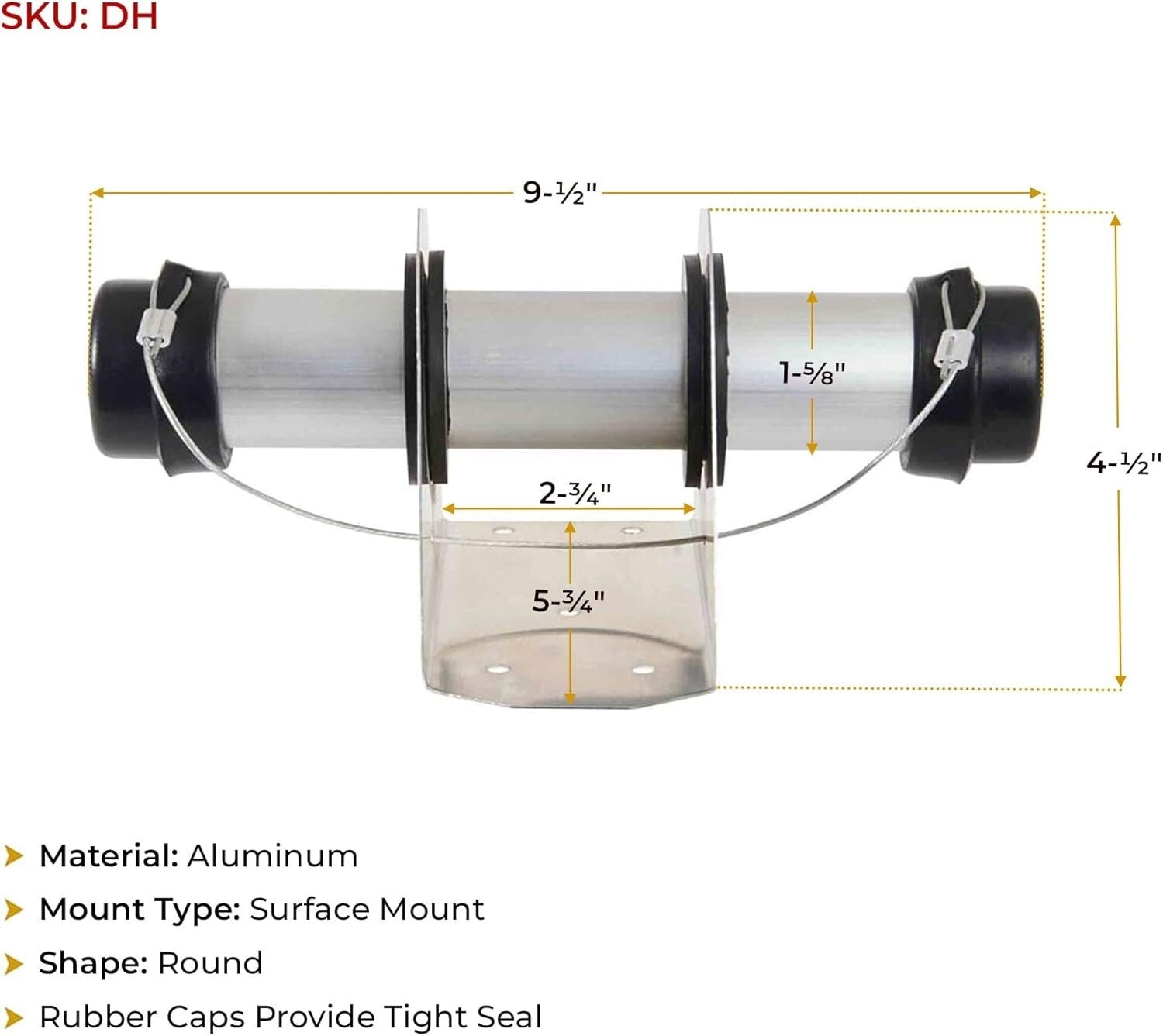 4 Pack Aluminum Trailer Document Holder - Secure Registration & Insurance Box
