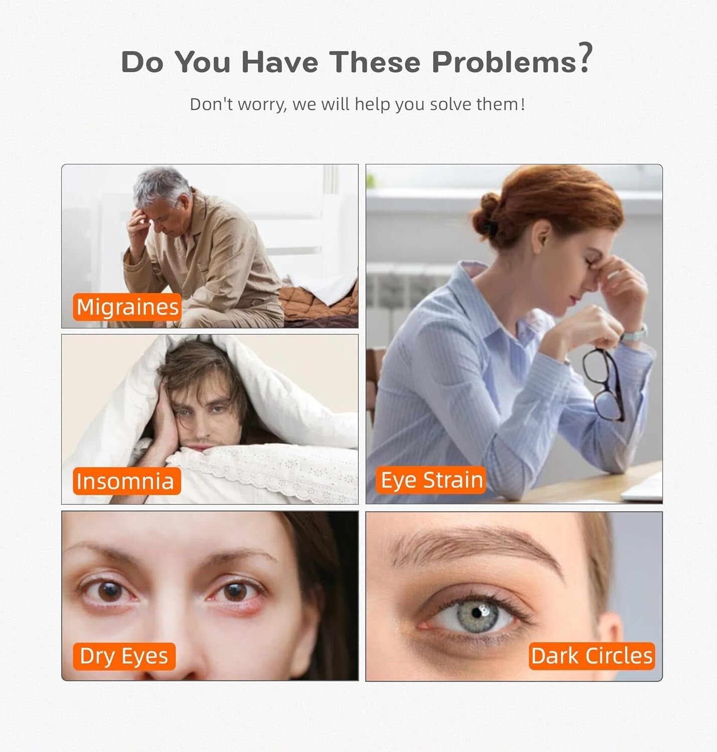 Air Compression Eye Massager with Heat - Alleviate Eye Fatigue & Dark Circles