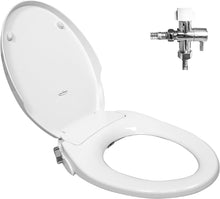 Load image into Gallery viewer, Durable Plastic Elongated Bidet Toilet Seat with Slow-Close &amp; Rear Wash Options