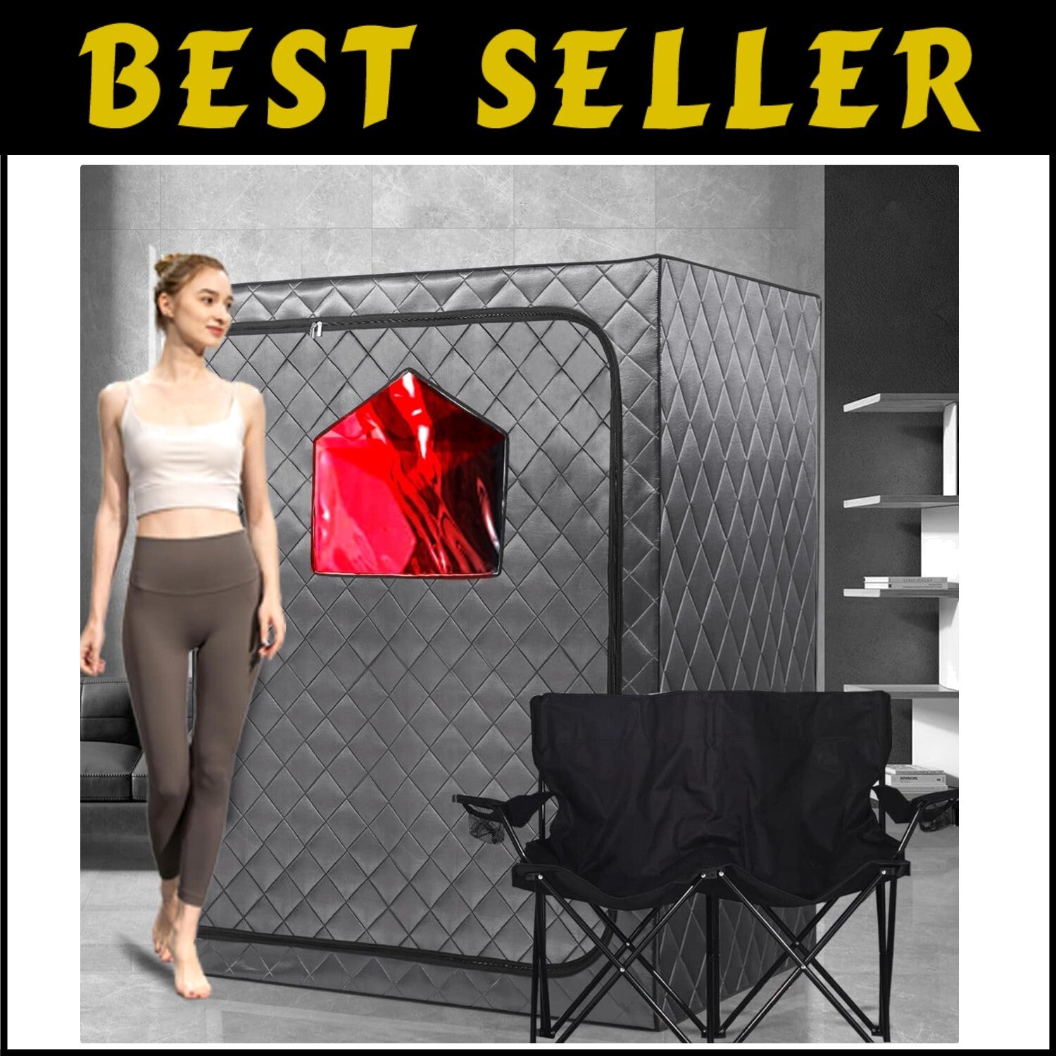 Detachable Infrared Sauna for Couples - Quick Heating & Comfort Chairs Included