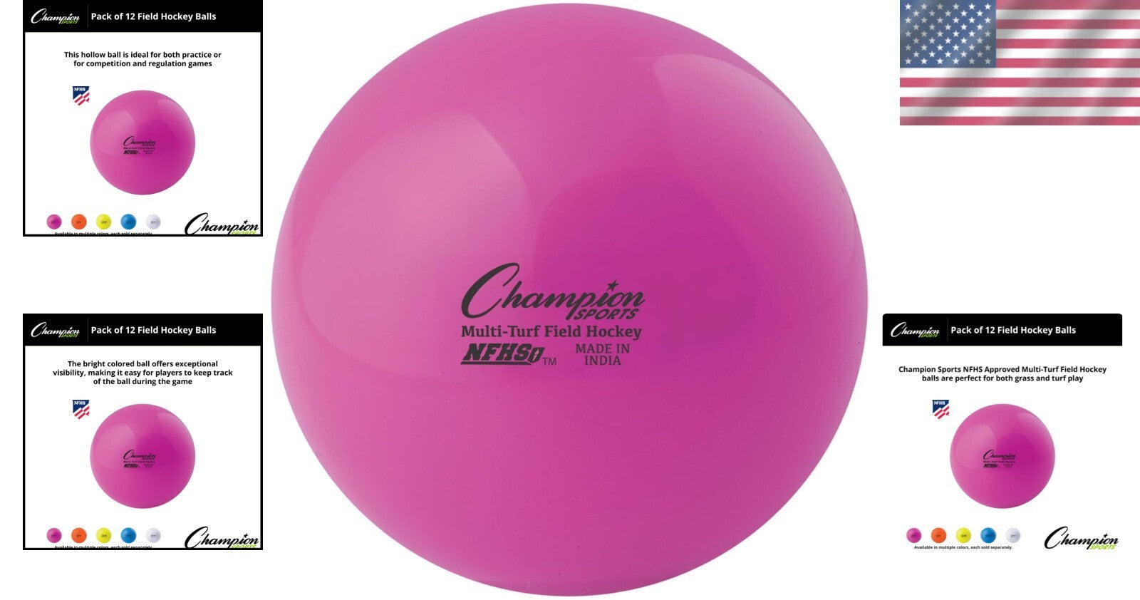 Official NFHS Field Hockey Balls – 12 Pack, Perfect for Practice and Competition