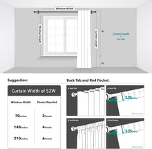 Load image into Gallery viewer, Versatile Blackout Drapes - Light Grey 52x95 Curtains with Dual Hanging Options