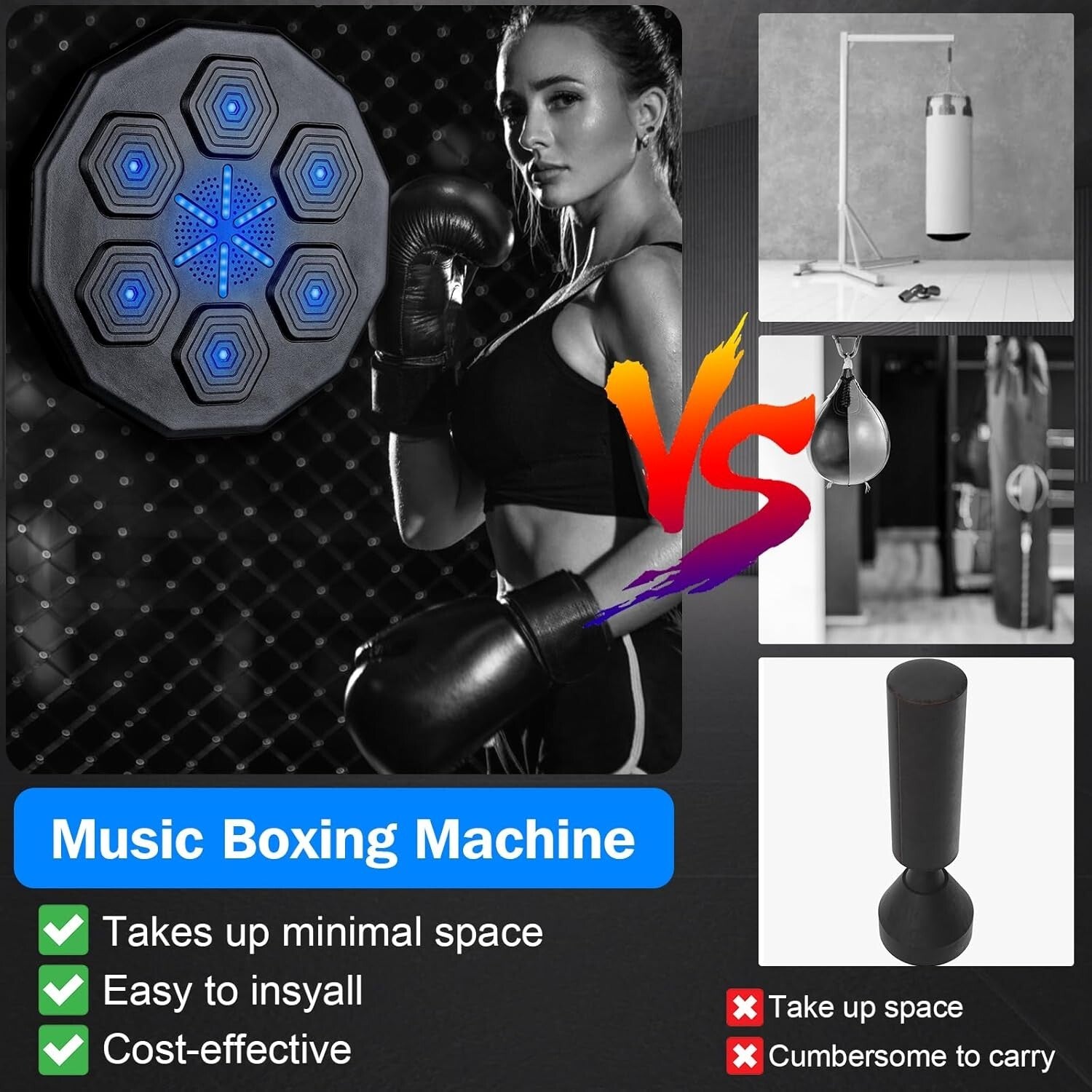 2025 Upgraded Bluetooth Music Boxing Machine - Perfect for Family Fitness Fun