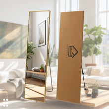 Load image into Gallery viewer, Stylish 59" x 16" Full-Length Gold Mirror - Ideal for Bedrooms and Living Rooms