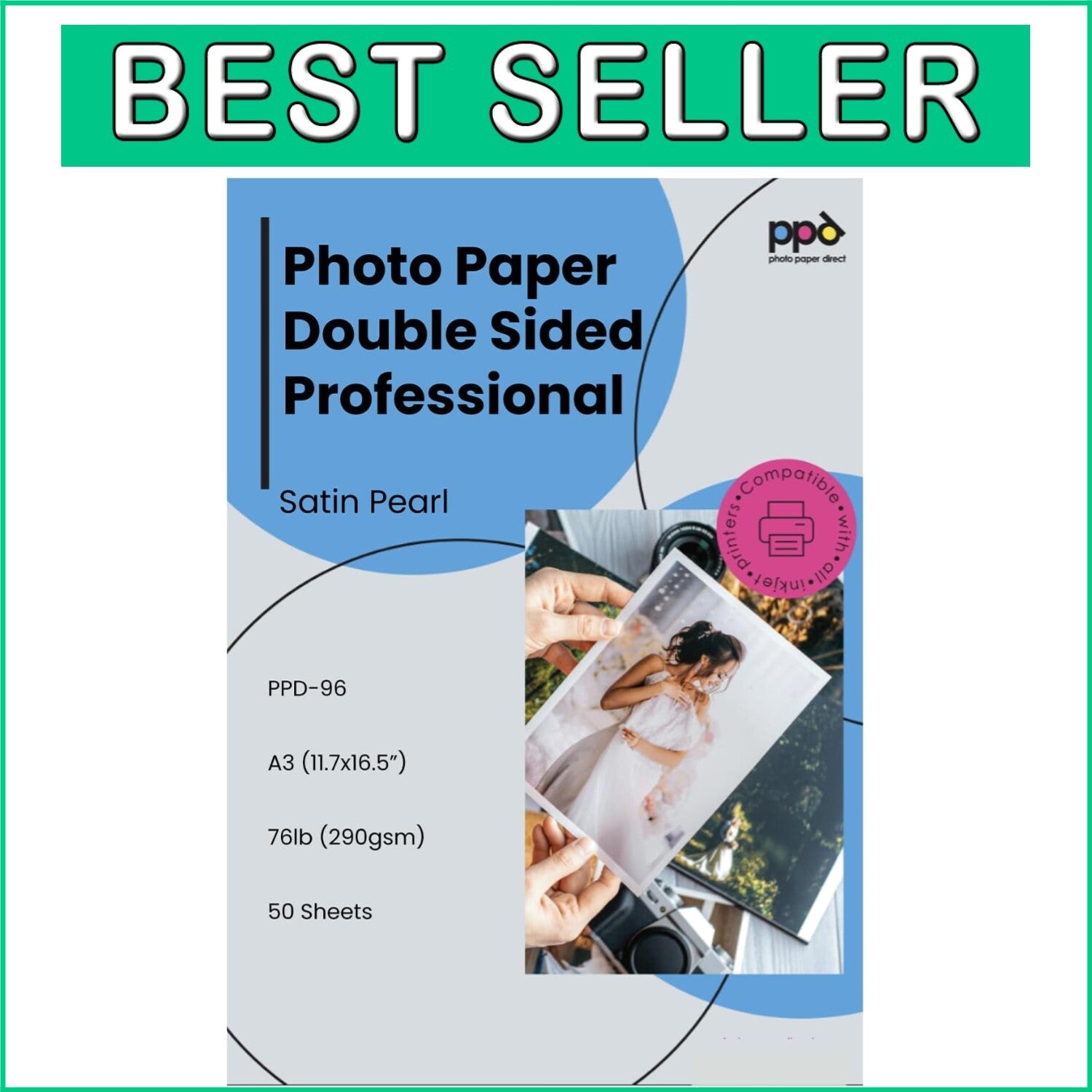 Durable 11x17 Satin Pearl Photo Paper - 50 Sheets for Marketing & Presentations
