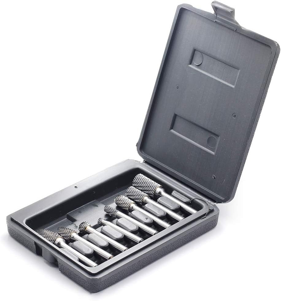 Durable 8-Piece Rotary Burr Set - Heavy Duty Carbide for Engraving & Sculpting