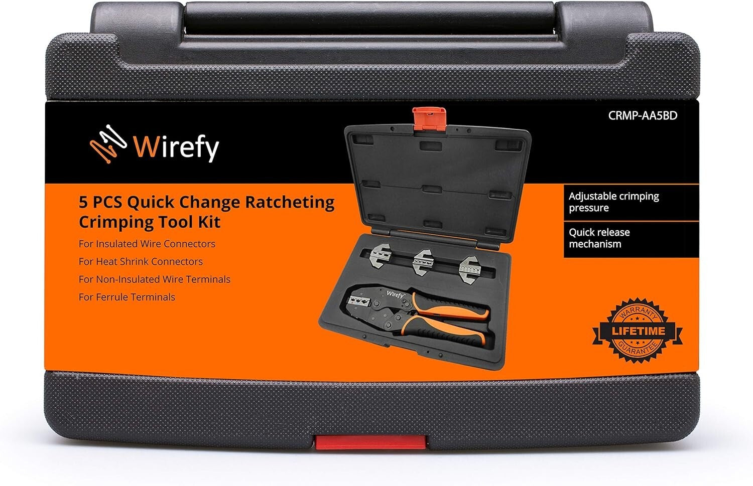 Durable 5 PCS Crimping Tool Set with Lifetime Warranty for Reliable Performance