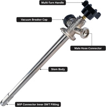 Load image into Gallery viewer, Frost-Free 10'' Chrome Plated Brass Sillcock with Vacuum Breaker - Anti-Siphon