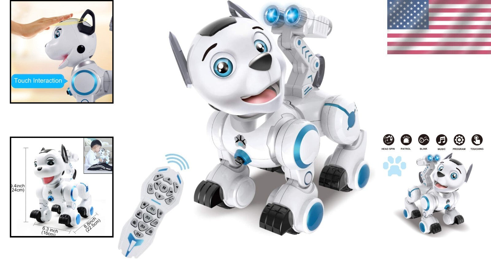 Programmable RC Puppy with Light & Sound – Engaging Educational Toy for Kids