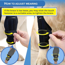 Load image into Gallery viewer, Lightweight Adjustable Dog Knee Brace for Joint Pain Relief &amp; Mobility - Black