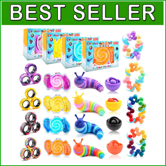 Ultimate 20pc Fidget Toy Bundle for Kids & Teens - Perfect Stress Relief Gifts