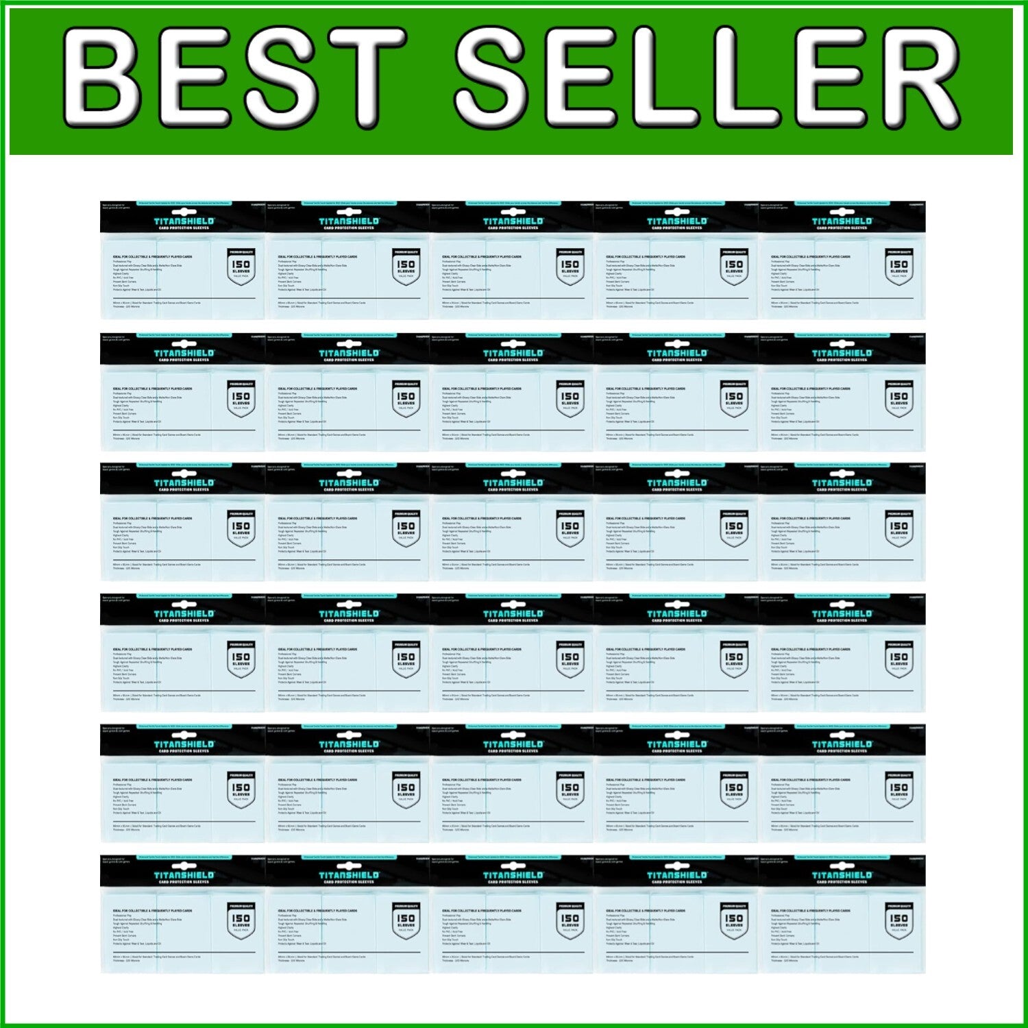 150 Premium Card Sleeves - Tournament Grade Clear Sleeves for Gaming Essentials
