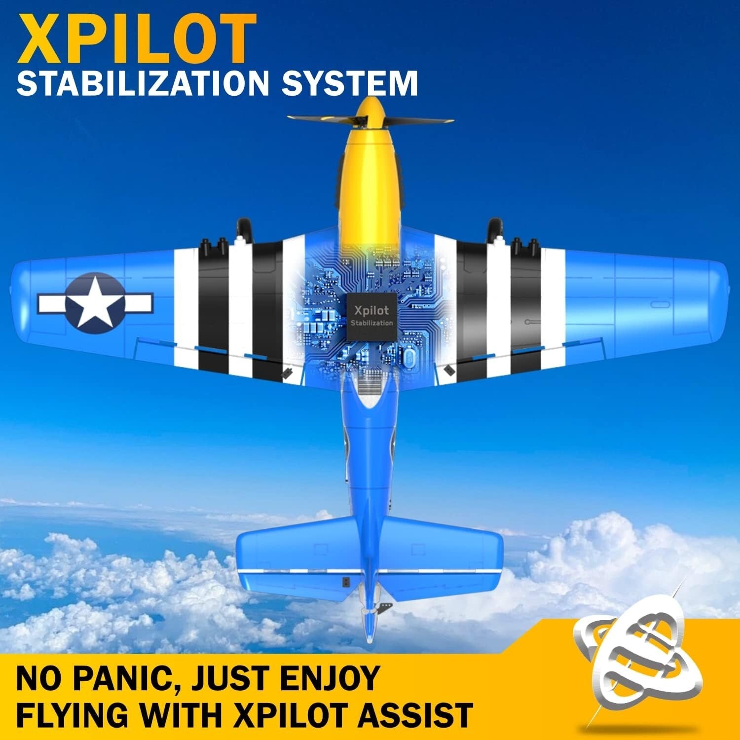 Beginner-Friendly RC Plane with 3 Modes & Stabilization - 12 Minute Flight Time