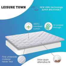 Load image into Gallery viewer, King Size Quilted Mattress Pad - Breathable, Machine Washable with Deep Pocket