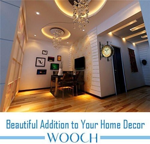 Chic 8-Inch Double-Sided Retro Station Wall Clock – Silent Wrought Iron Design